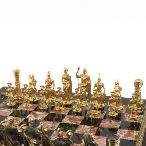 Шахматный ларец «Римские» из бронзы и креноида Шахматный ларец «Римские» из бронзы и креноида