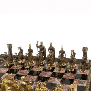 Шахматный ларец «Римские» из бронзы и креноида Шахматный ларец «Римские» из бронзы и креноида