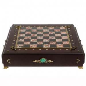 Шахматный ларец «Римские» из бронзы и креноида Шахматный ларец «Римские» из бронзы и креноида