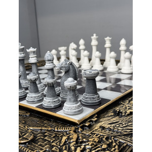 Подарочные шахматы 3 в 1 «Победа» с фигурами Стаунтон из литьевого мрамора Подарочные шахматы 3 в 1 «Победа» с фигурами Стаунтон из литьевого мрамора