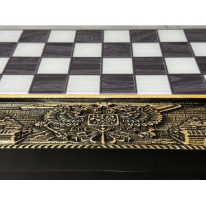 Подарочные шахматы 3 в 1 «Победа» с фигурами Стаунтон из литьевого мрамора Подарочные шахматы 3 в 1 «Победа» с фигурами Стаунтон из литьевого мрамора