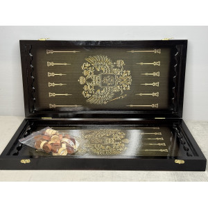 Подарочные шахматы 3 в 1 «Победа» с фигурами Стаунтон из литьевого мрамора Подарочные шахматы 3 в 1 «Победа» с фигурами Стаунтон из литьевого мрамора