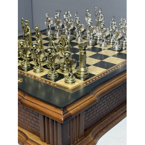 Эксклюзивные шахматы «Римская война» — роскошный ларец ручной работы Эксклюзивные шахматы «Римская война» — роскошный ларец ручной работы