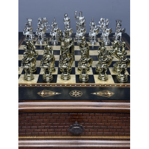 Эксклюзивные шахматы «Римская война» — роскошный ларец ручной работы Эксклюзивные шахматы «Римская война» — роскошный ларец ручной работы