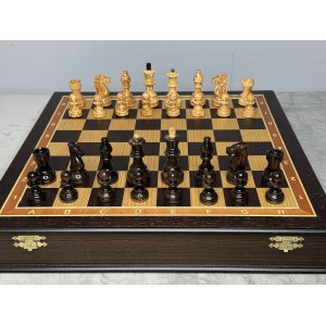 Шахматы подарочные «Карельский Император» в ларце 45