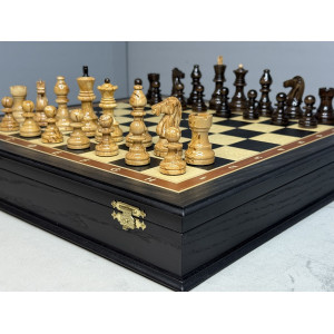 Шахматы подарочные «Гранд» с фигурами из карельской берёзы