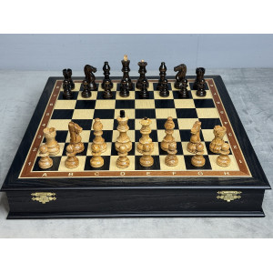 Шахматы подарочные «Гранд» с фигурами из карельской берёзы