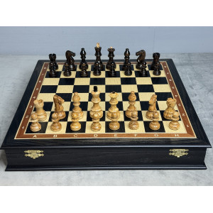 Шахматы подарочные «Гранд» с фигурами из карельской берёзы