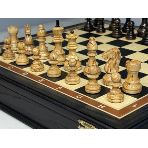 Шахматы подарочные «Гранд» с фигурами из карельской берёзы