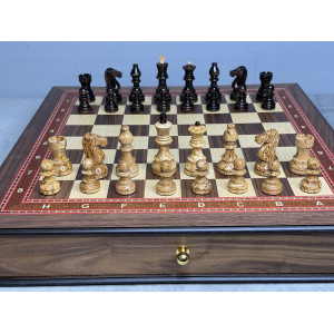 Шахматы подарочные премиум с фигурами из карельской берёзы 