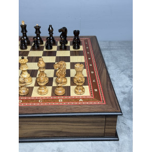 Шахматы подарочные премиум с фигурами из карельской берёзы 