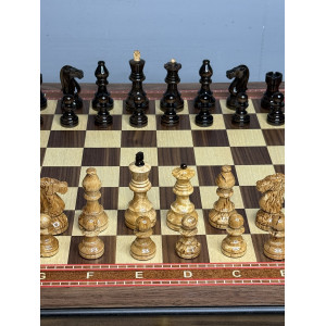 Шахматы подарочные премиум с фигурами из карельской берёзы 