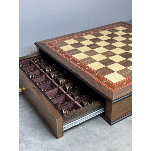 Шахматы подарочные премиум с фигурами из карельской берёзы 