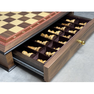 Шахматы подарочные премиум с фигурами из карельской берёзы 