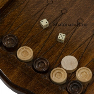 Нарды резные "Арарат и Хор Вирап" с ручкой 60, Haleyan, ручная работа