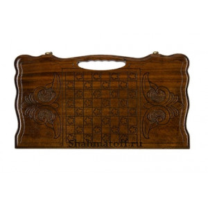 Нарды резные "Арарат и Хор Вирап" с ручкой 60, Haleyan, ручная работа