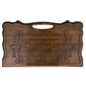 Нарды резные "Арарат и Хор Вирап" с ручкой 60, Haleyan, ручная работа