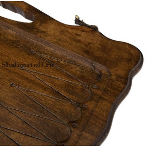 Нарды резные "Арарат и Хор Вирап" с ручкой 60, Haleyan, ручная работа