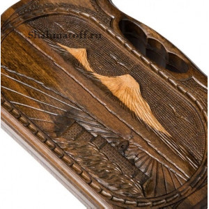 Нарды резные "Арарат" с ручкой 30, Haleyan