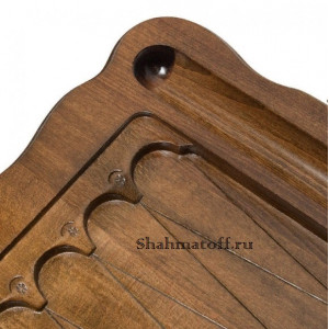 Нарды резные "Армянский узор 4" с ручкой 60, Haleyan