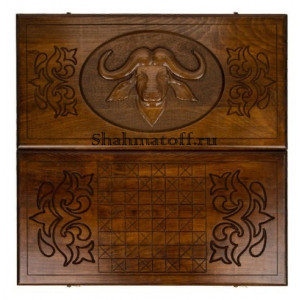 Нарды резные "Африканский Буйвол", Ustyan