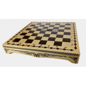 Шахматы "Кингчесс" в ларце "Маркетри орех" премиум класса