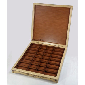 Шахматы "Кингчесс" в ларце "Маркетри орех" премиум класса