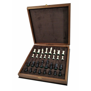 Шахматный ларец "Статус" венге с утяжелёнными фигурами 
