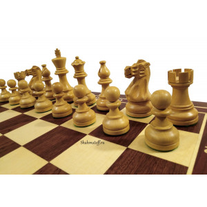 Шахматный ларец "Статус" махагон с фигурами "Кингчесс"