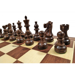 Шахматный ларец "Статус" махагон с фигурами "Кингчесс"