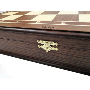 Шахматный ларец "Статус" махагон с фигурами "Кингчесс"