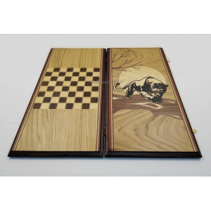 Нарды подарочные "Пантера" маркетри