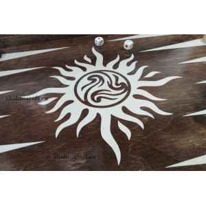     Нарды "Амбровый орнамент" венге серебро