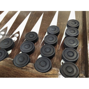     Нарды "Амбровый орнамент" венге серебро