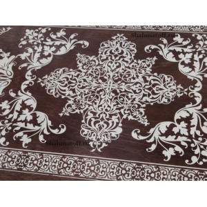     Нарды "Амбровый орнамент" венге серебро