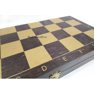 Набор 3 в 1 "Гроссмейстер" венге с фигурами из бука 