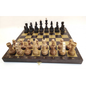 Набор 3 в 1 "Гроссмейстер" венге с фигурами из бука 