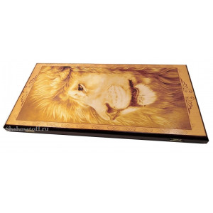 Нарды лазерная фотопечать "Лев" большие