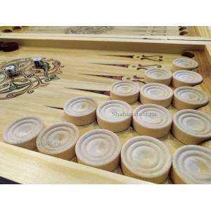 Нарды лазерная фотопечать "Лошади" большие