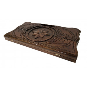 Нарды резные из ореха "Звезда" 50