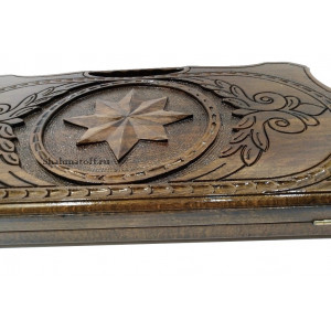 Нарды резные из ореха "Звезда" 50