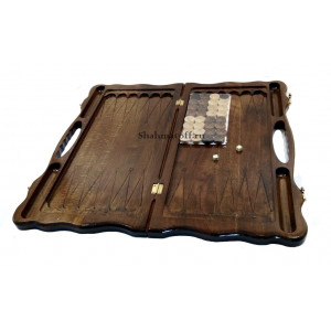 Нарды резные из ореха "Звезда" 60