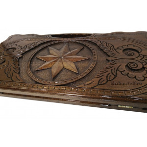 Нарды резные из ореха "Звезда" 60