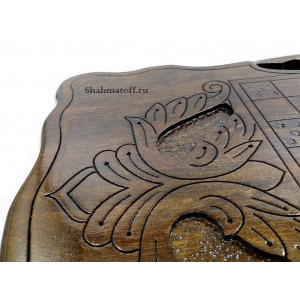 Нарды резные из ореха "Звезда" 60