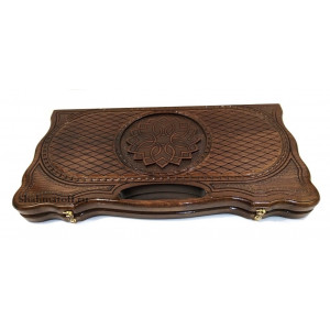 Нарды резные из ореха "Многогранный узор" 60