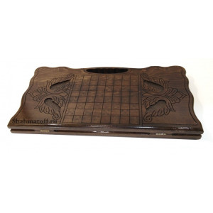 Нарды резные из ореха "Снежный узор" 60