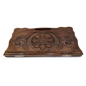 Нарды резные из ореха "Снежный узор" 60