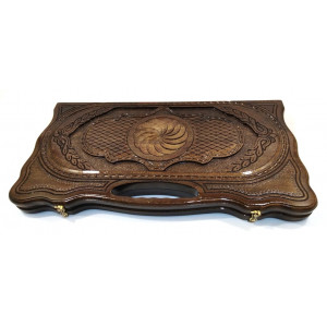 Нарды резные из ореха "Бесконечность" 60