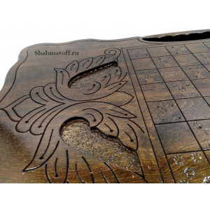 Нарды резные из ореха "Бесконечность" 60