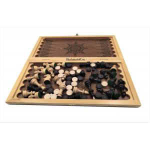 Шахматы, шашки, нарды "Гроссмейстер" шпон